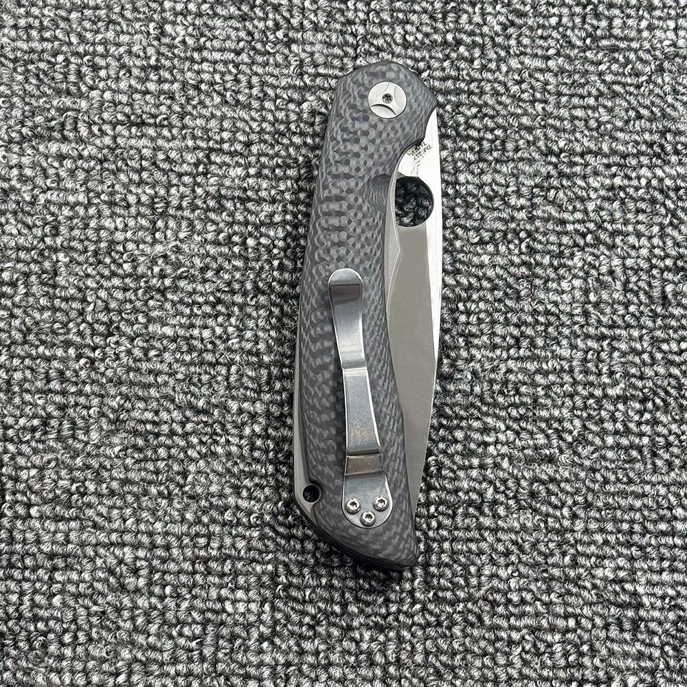 C239 Carbon Fiber Folding Knife Outdoor Camping Hunting Pocket EDC Tool Knife