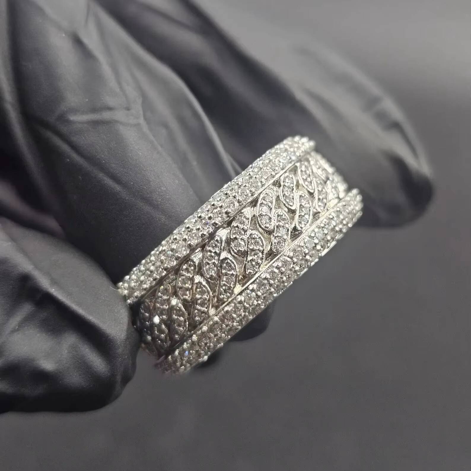 Premium Quality 925 Silver Moissanite Hip Hop Ring with Prong Setting for Men Everyday Wear Special Occasions Best Price