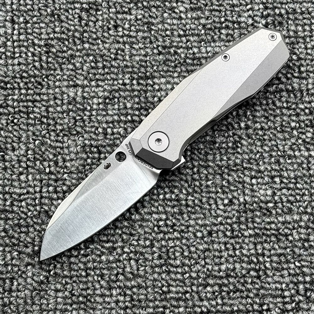 C158 Titanium Alloy Handle Ceramic Bearing Folding Tactical Outdoor Fishing Hike Pocket Camping Hunting EDC knife