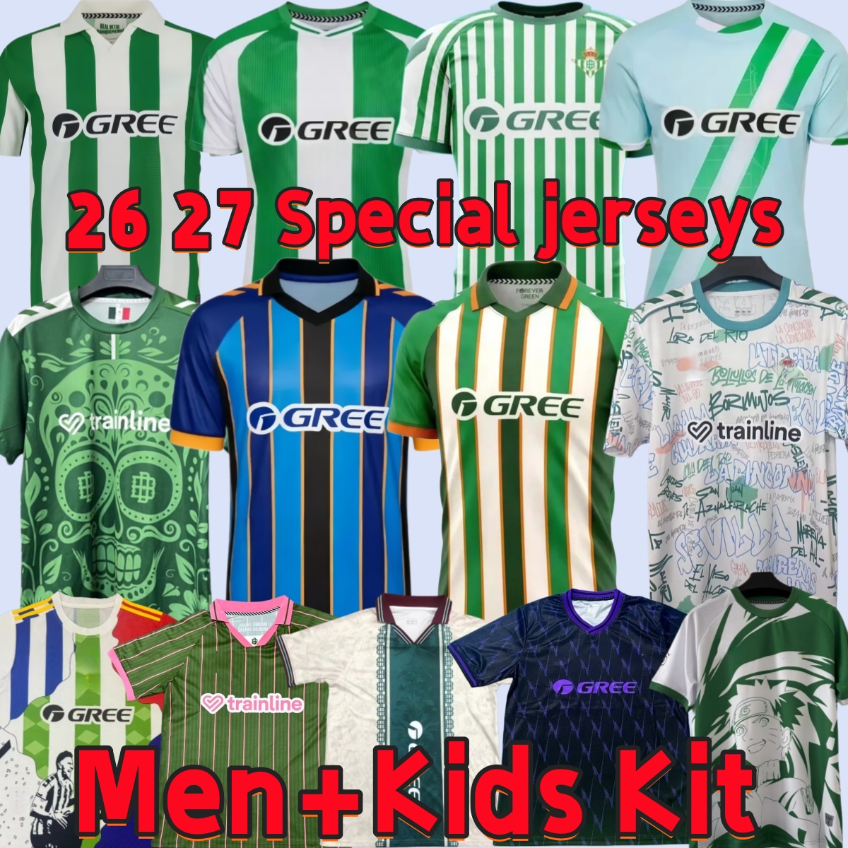 2026 real betis ISCO ANTONY Soccer Jerseys 25 26 Camiseta de Futbol Men Kids equipacion betis football shirts camiseta Betis VITOR ROQUE HERNANDEZ gk