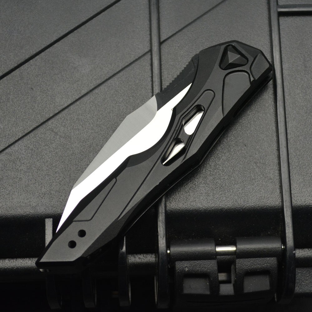 7650 High-Quality Pocket Survival Folding Knife Defensive Portable Outdoor Emergency Tool D2 Blade Aluminum Handle Hiking EDC Rescue Knife