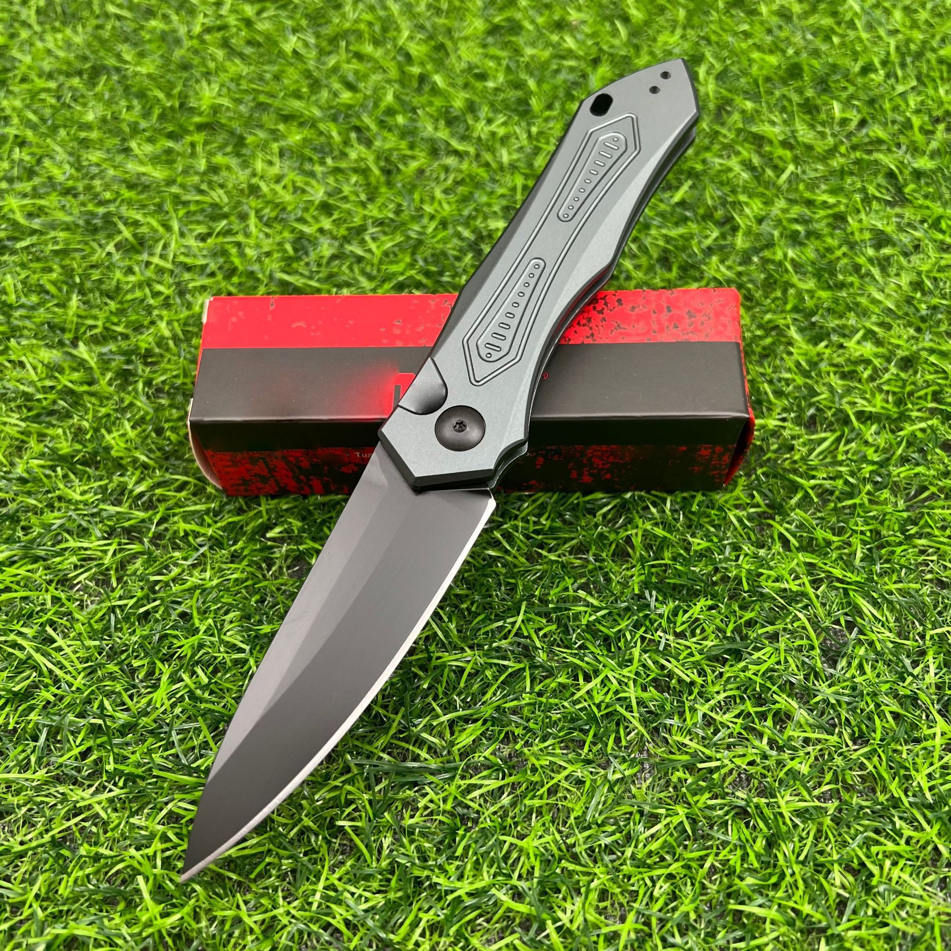 KS 7800 Blk Launch 6 Pocket Knife 3.75" Blade CPM154 Steel Treated Aluminum Handle Outdoor Tactical EDC Hunting Knife Men's Gift