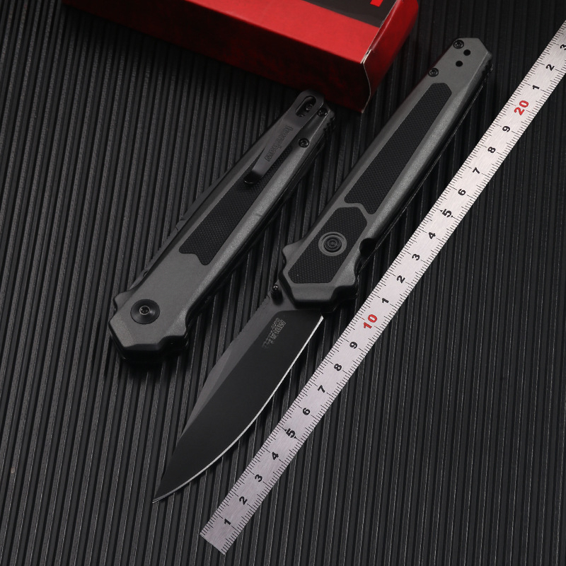 KS-7951 Outdoor Folding Knife 8Cr13Mov Black cleaning blade Portable Camping Survival Pocket Knife