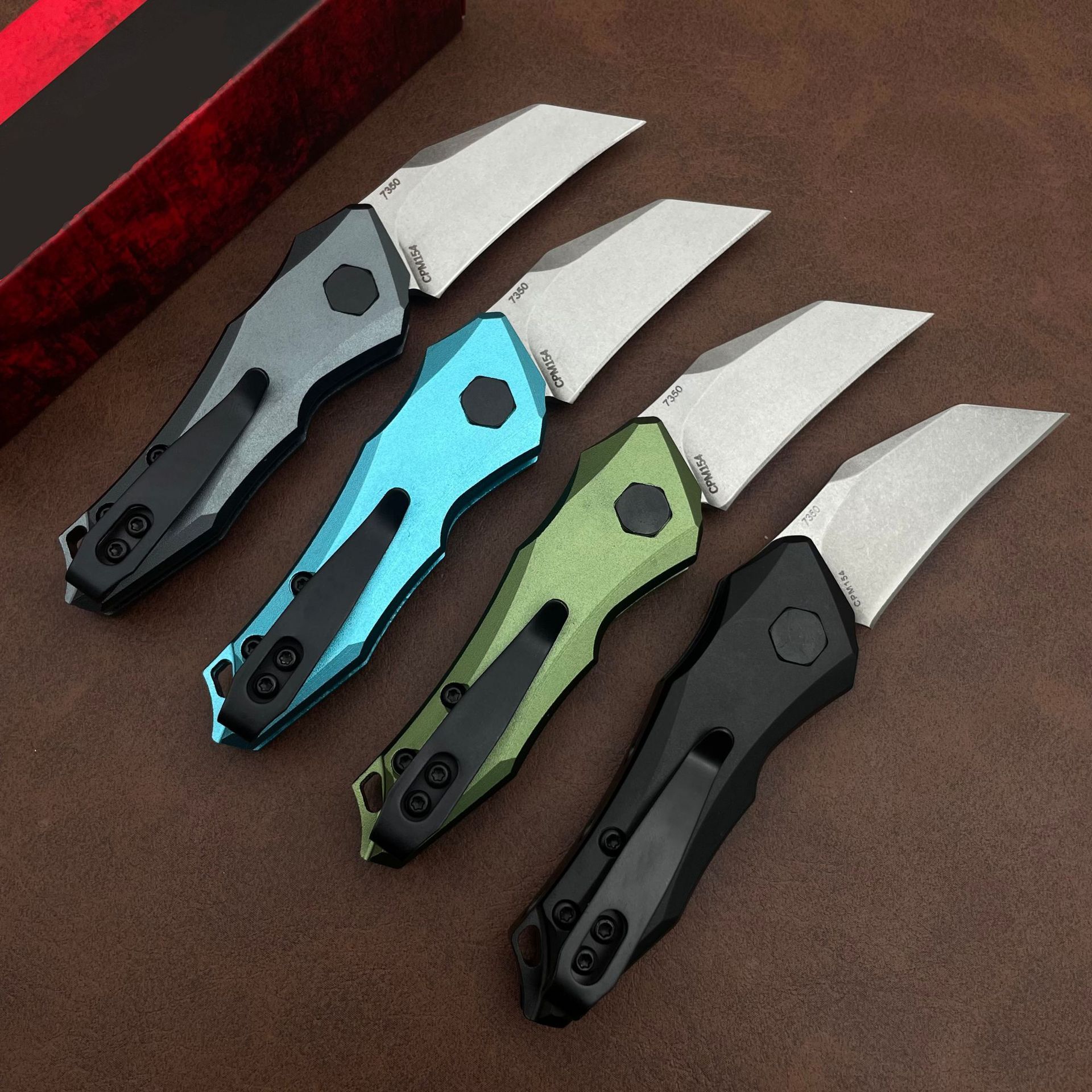 Folding Knife 7350 Outdoor Camping Aviation Aluminum Handle Pocket Survival Tactical Hunting Utility Kitchen Knives CED Tools