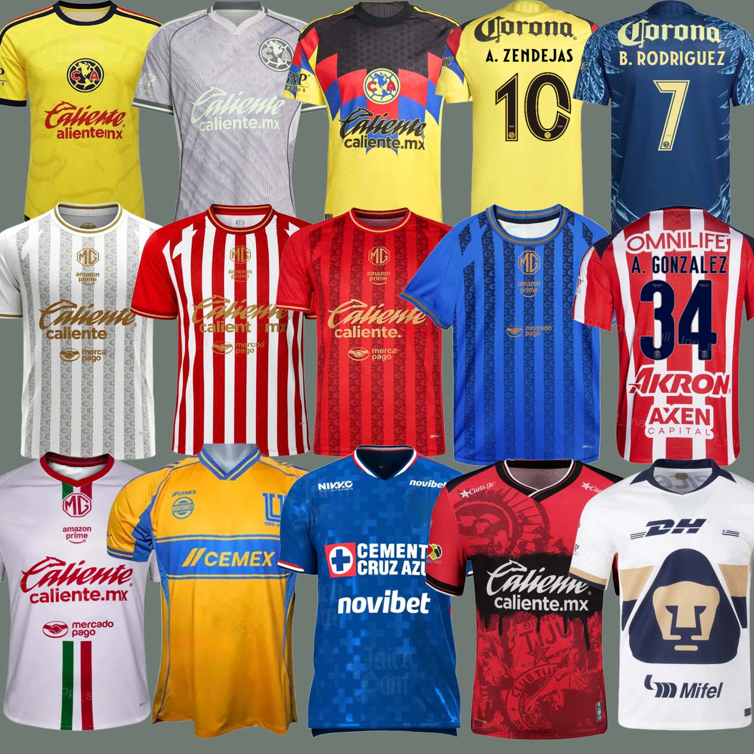 Chivas Jersey 25 26 27 Soccer Jersey Liga MX Club America Football Shirt Guadalajara A.GONZALEZ ALVAREZ 2026 C.COWELL ALVARADO O.GOVEA D.AGUIRRE LEDEZMA Kids Kit