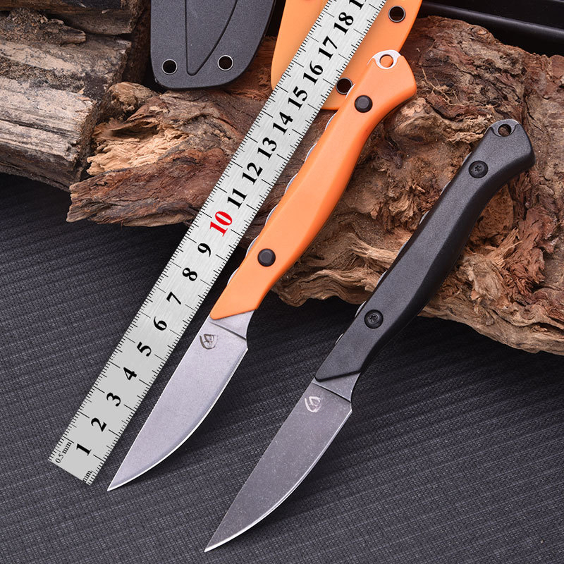 BM 15700 Flyway Fixed Blade Stonewashed Hunting Knife with Nylon Fiber Handle and Sheath. Outdoor Camping Tactical Survival Tool