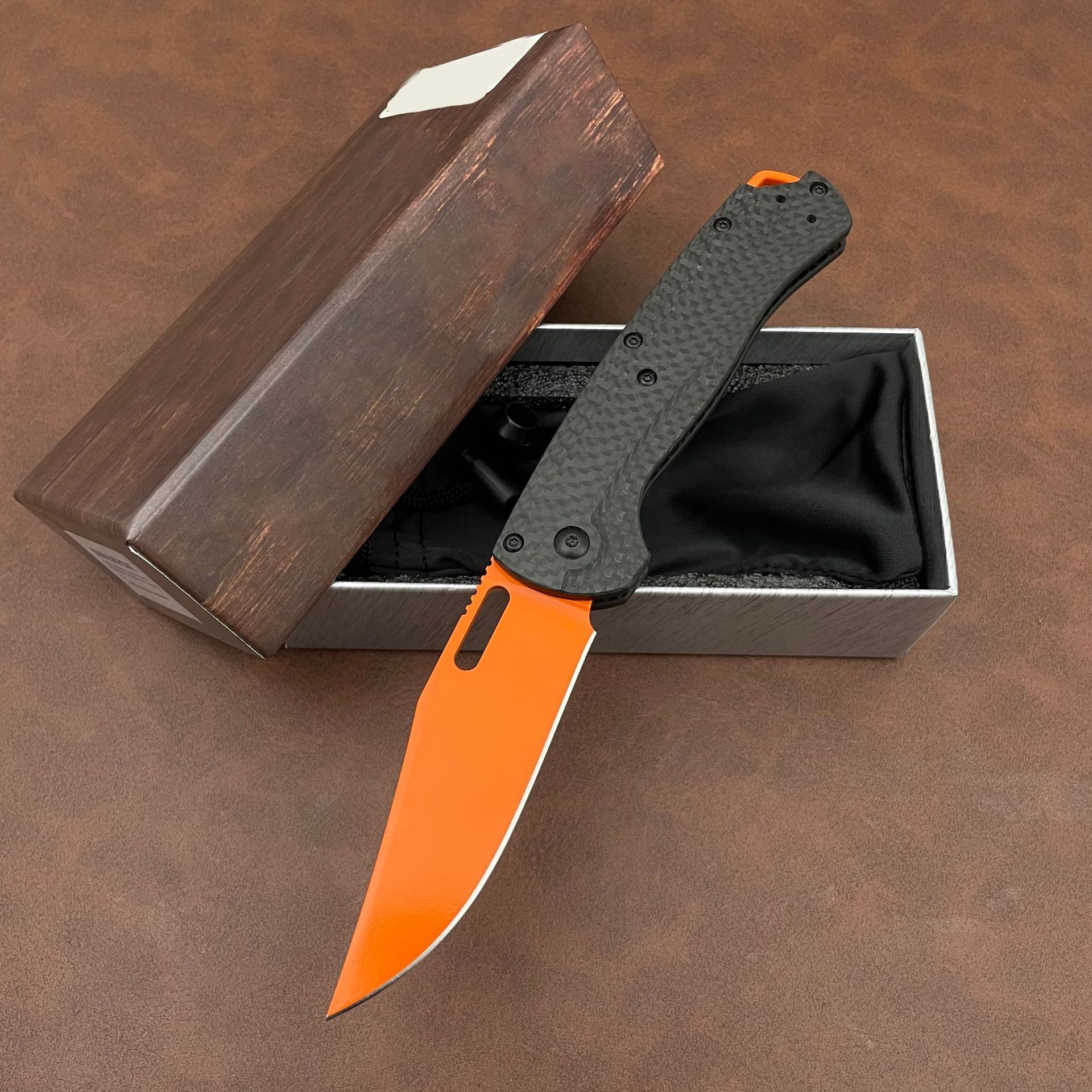 BM 15535 Folding Tactical Self Defense Pocket Knife Carbon Fiber/G10/Nylon Handle Outdoor EDC Flipper Knives Survival Hunt Knife