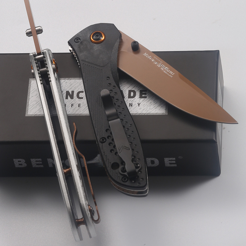 BM 710FE D2 Blade Aluminum Handles Pocket Folding Knife EDC Outdoor Camping Tool Self Defense Hunting Tactical Knife