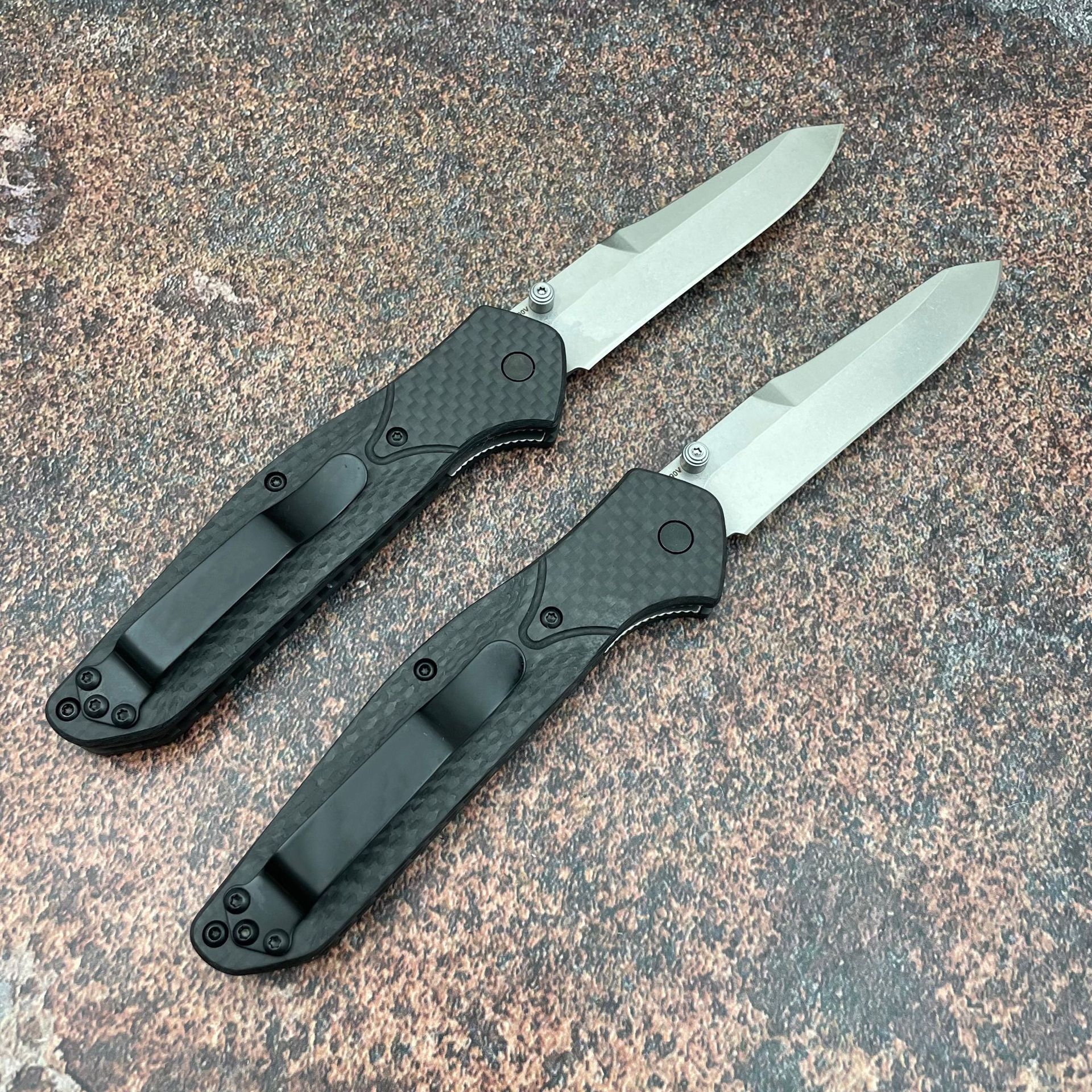 New BM940 Titanium/CF Handle Mark s90v Blade Folding Knife Copper Washers Camping Hunt Pockets Outdoor EDC Tools