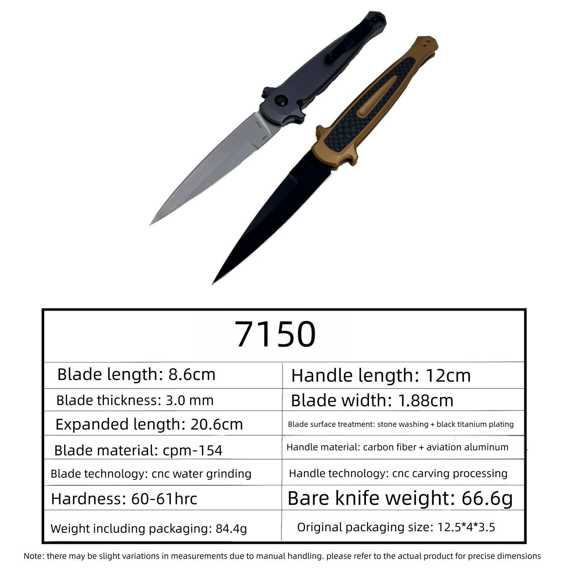 7150 Portable Folding Knife Aviation Aluminum Handle Outdoor Self Defense Tool Men's Gift