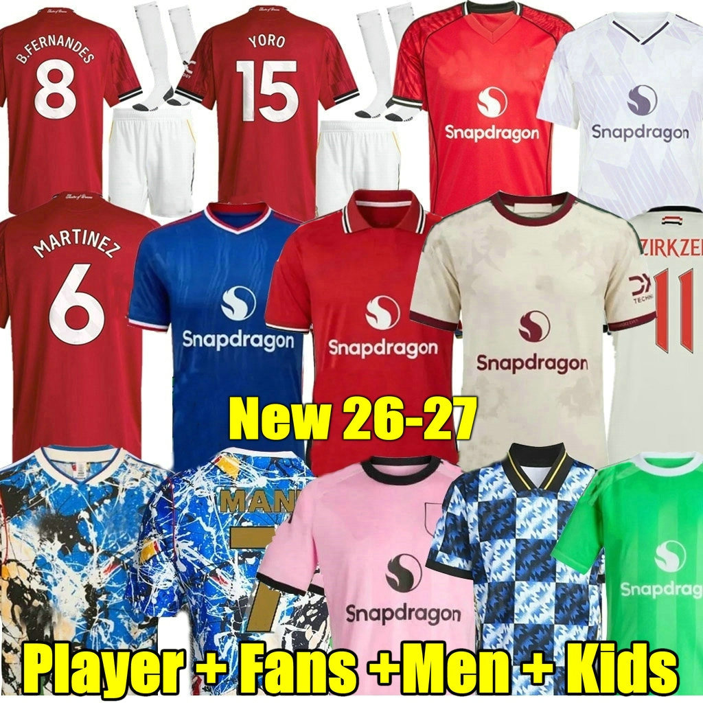 3XL 4XL MBEUMO 25 26 HOJLUND soccer jerseys ZIRKZEE MOUNT Fans Player FERNANDES CUNHA football shirt 2025 2026 Men kids kit MARTINEZ CASEMIRO ERIKSEN MAINOO GARNACHO
