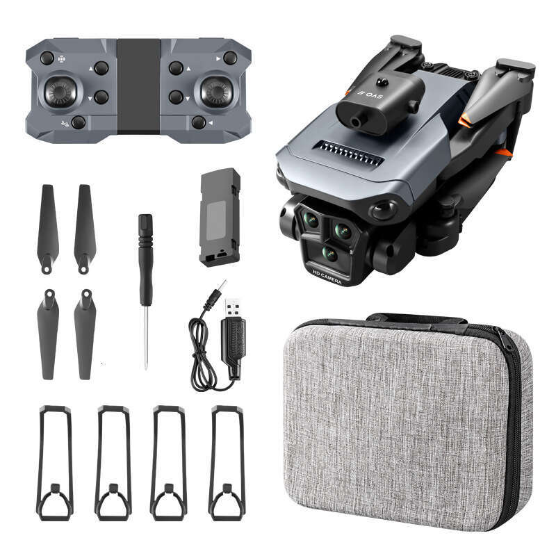 K6 MAX Foldable RC Drone, Triple Lens HD Aerial Quadcopter, Smart Obstacle Avoidance, Vertical Shooting Design, Portable Outdoor Flying Toy CKS