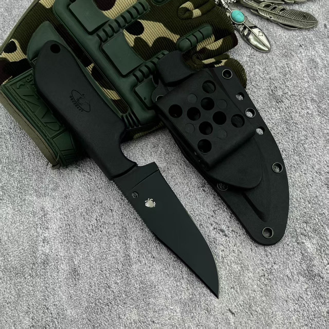 BK20 Survival Fixed Knife knives with Sheath 7Cr13Mov Blade High Hardness Survival Knife Portable Pocket Outdoor Knife EDC Tool