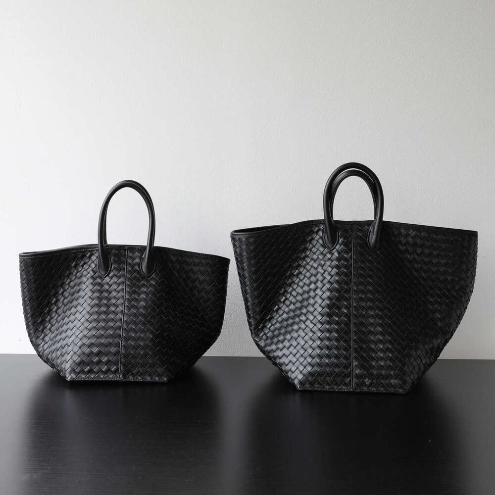Women Light Luxury Sheepskin Woven Wing Hobo Bag Large Capacity Genuine Leather Tote Shoulder Handbag SENYY