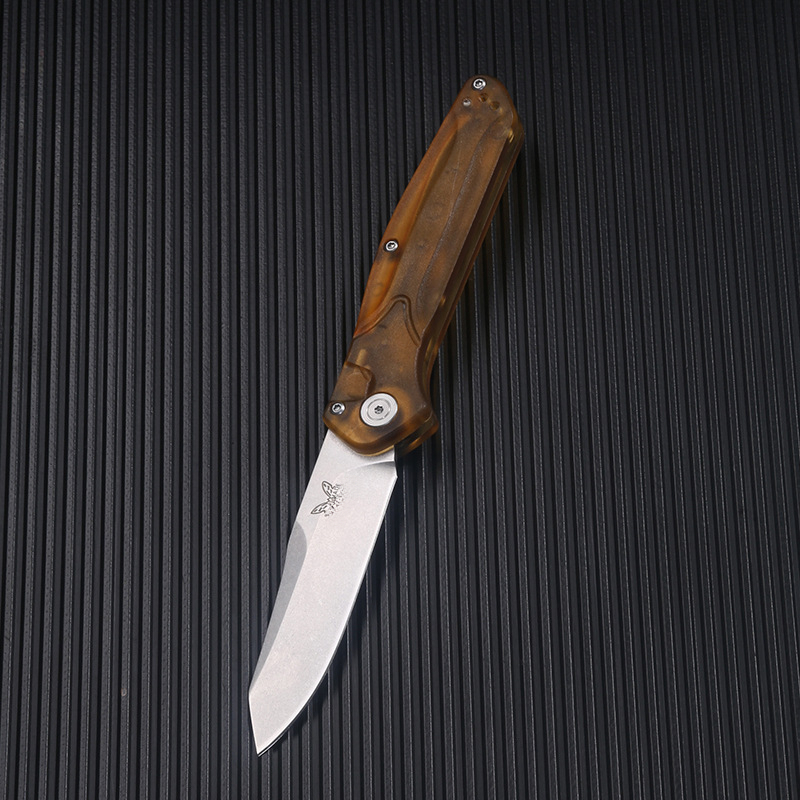 9400PEI Transparent Outdoor Folding Knife Wild Camping Convenient Sharp Knife EDC Fruit Pocket knives for outdoor travel