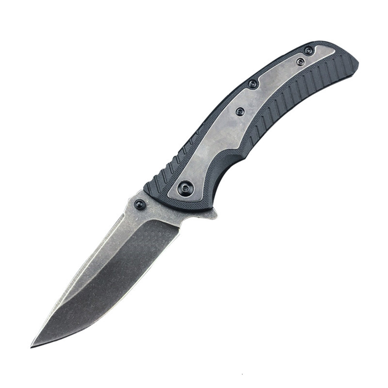 KS1312BW Tactical Folding Knife Survival Rescue Tool Knife Nylon Fiber Inlaid 420 Steel Handle Camping Hunting EDC Folding Knife