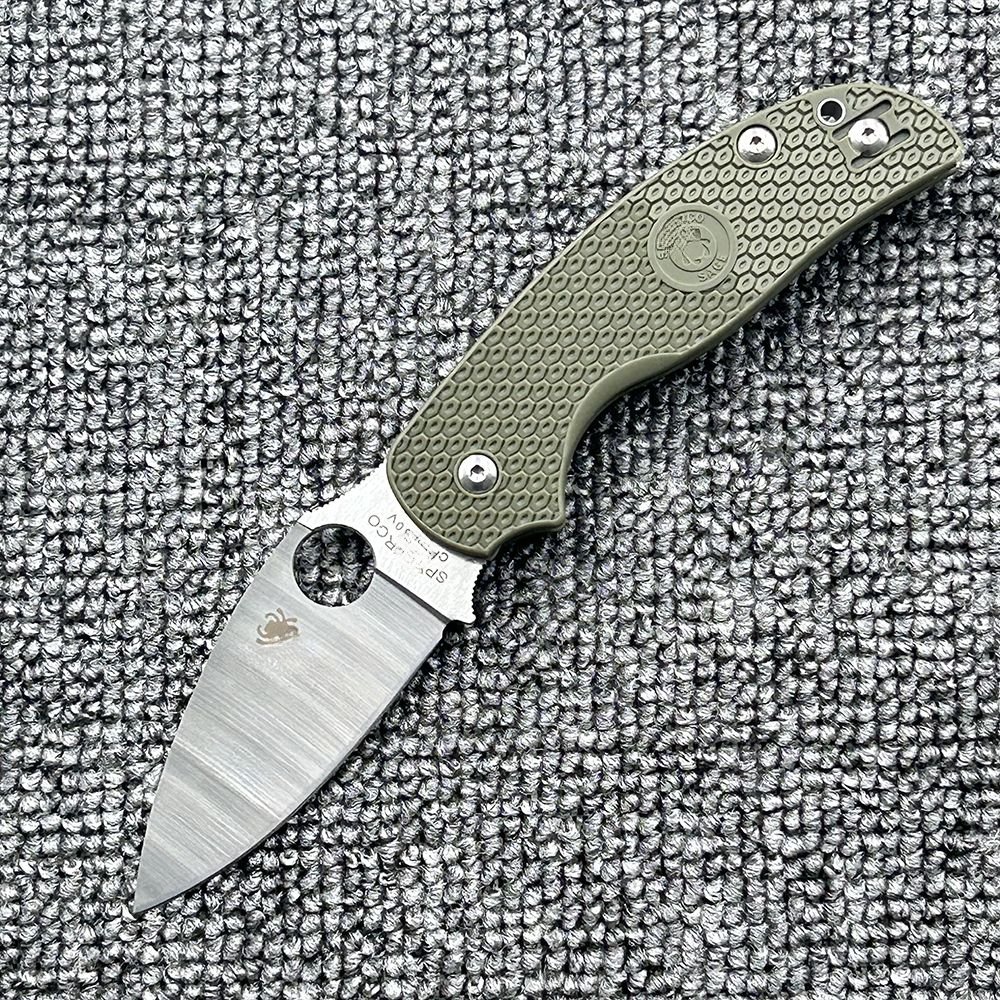 C123 Nylon Handle/Titanium Alloy Handle Folding High Hardness Outdoor Camping Wilderness Survival Tool Knife