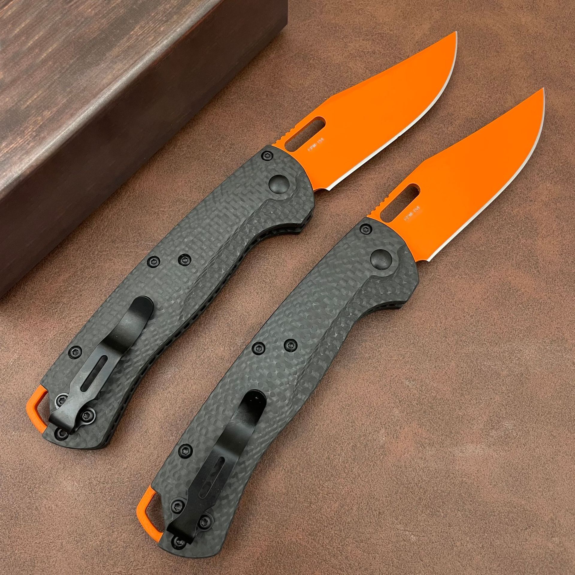 BM 15535 Folding Tactical Self Defense Pocket Knife Carbon Fiber/G10/Nylon Handle Outdoor EDC Flipper Knives Survival Hunt Knife