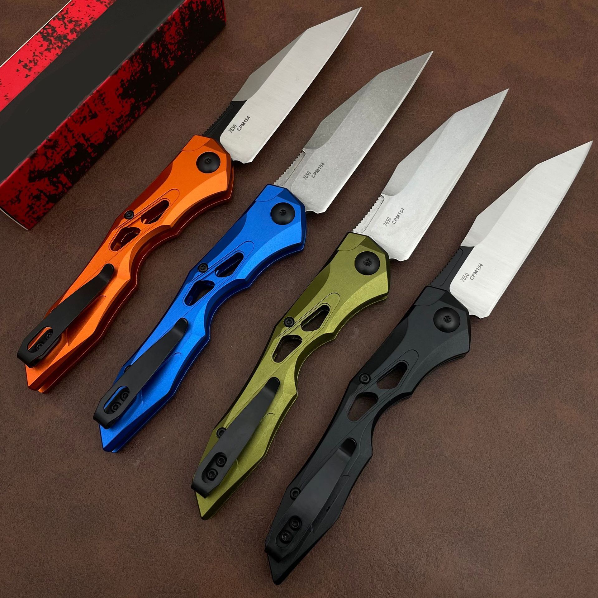KS7650 Aluminum Knife Outdoor EDC Tool Folding Pocket Knife Hunting Camping Self-Defense Survival knife, Jungle tactical knife