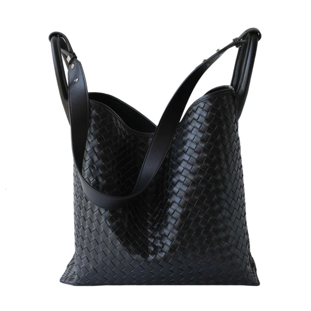 Women Light Luxury Sheepskin Woven Wing Hobo Bag Large Capacity Genuine Leather Tote Shoulder Handbag SENYY