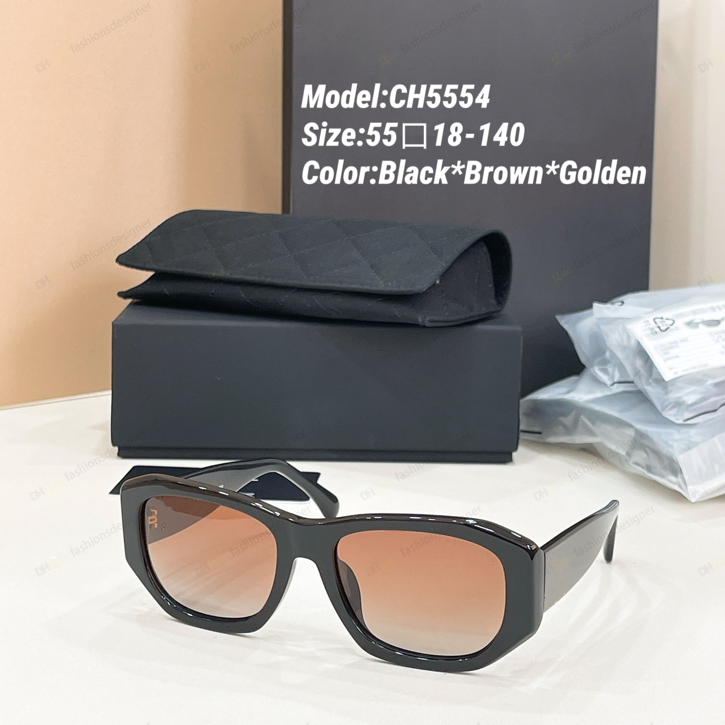 Sunglasses for women designer sunglasses acetate cat eye sunglasses 5554 black frame sunglasses with uv400 protection shades girls fashion vintage sunglasses men