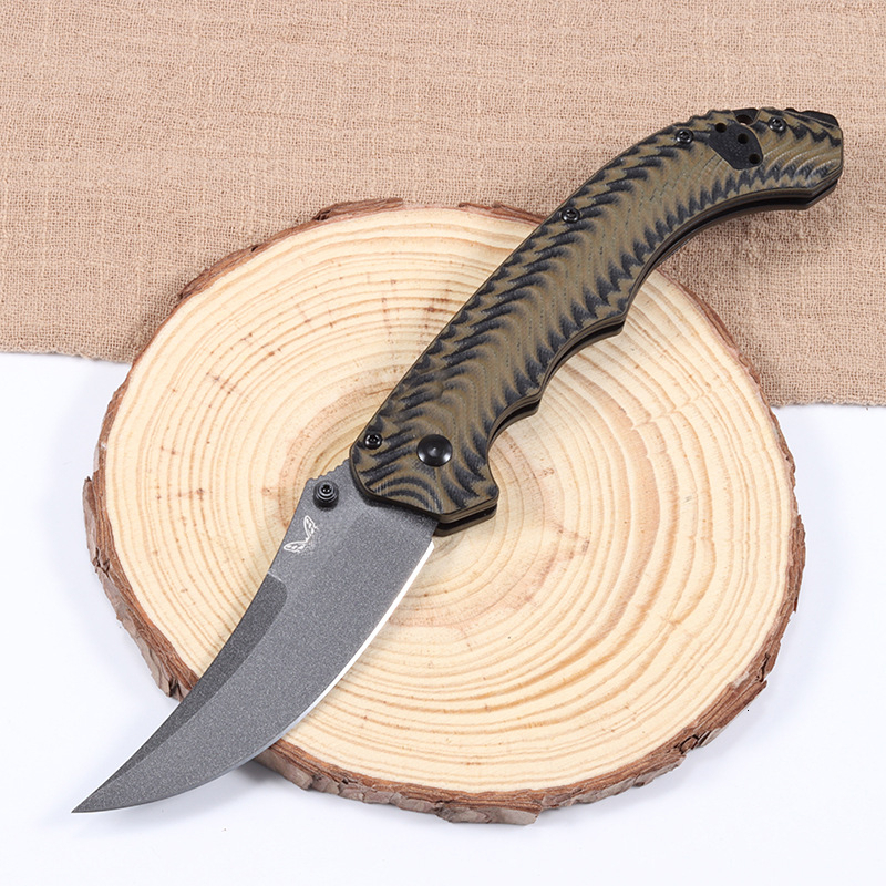 BM Mini Bedlam 865 Tactical Folding Claw Knife D2 Blade G10 Handle Portable Outdoor Utility Knife with Hunting Function