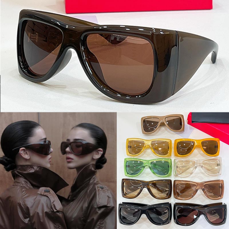 SL 902 HOWL Womens Oversized Pillowed Sunglasses Transparent Cognac Brown Translucent Injection Frameworks Fashion Designer Women Howl Sunglasses UV400 SL901