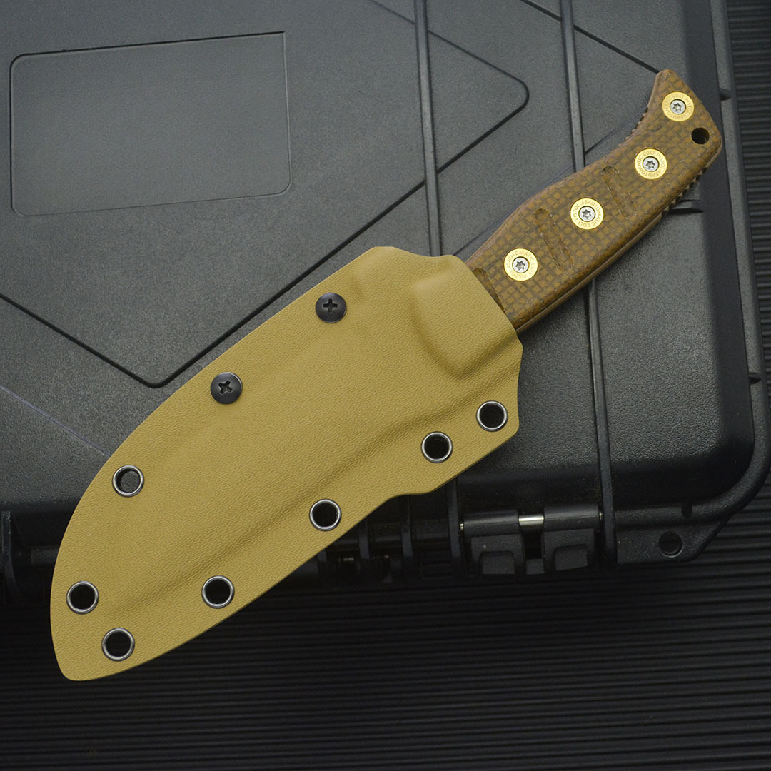 New BM 375 Straight Knife D2 Blade Outdoor Pocket Knife, Portable Survival Knife Camping and Mountaineering