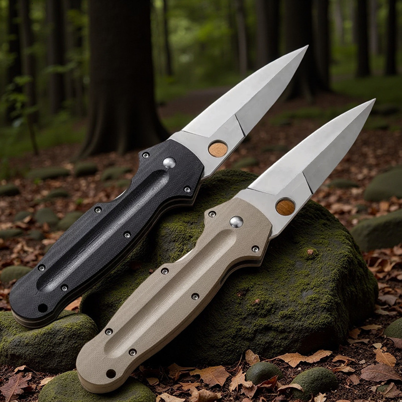 C215 Folding Pocket Knife High Quality Multi-tool D2 Blade G10 Handle Outdoor Camping Fishing Sharp Cutting Combat Knives Men's Gift