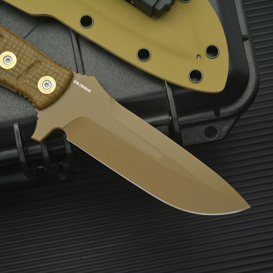 New BM 375 Straight Knife D2 Blade Outdoor Pocket Knife, Portable Survival Knife Camping and Mountaineering