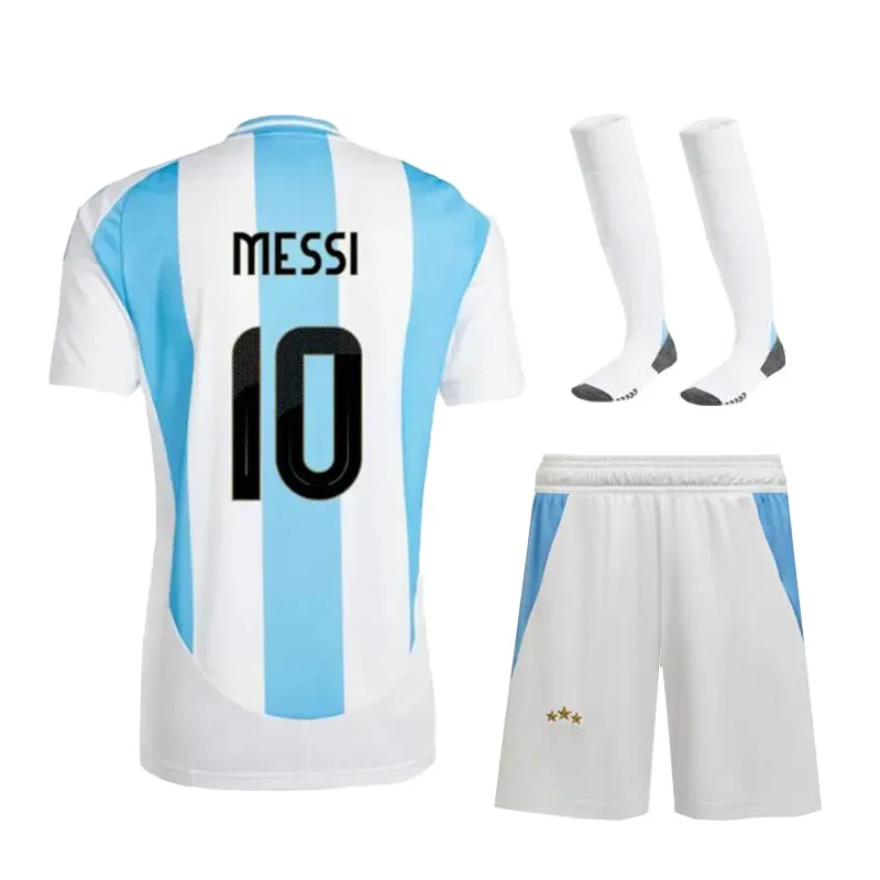 26-27 World Cup Miami football jersey Messi No10 childrens set Argentina national team training uniform