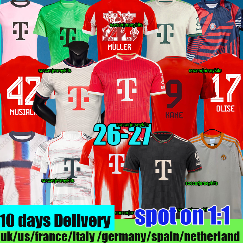 BAYERNS soccer Jersey muNIChES 26 27 KANE soccer jersey 125TH JACKSON GNABRY GORETZKA KIMMICH MUSIALA OLISE MULLER Special football shirt MINJ 2026 2027