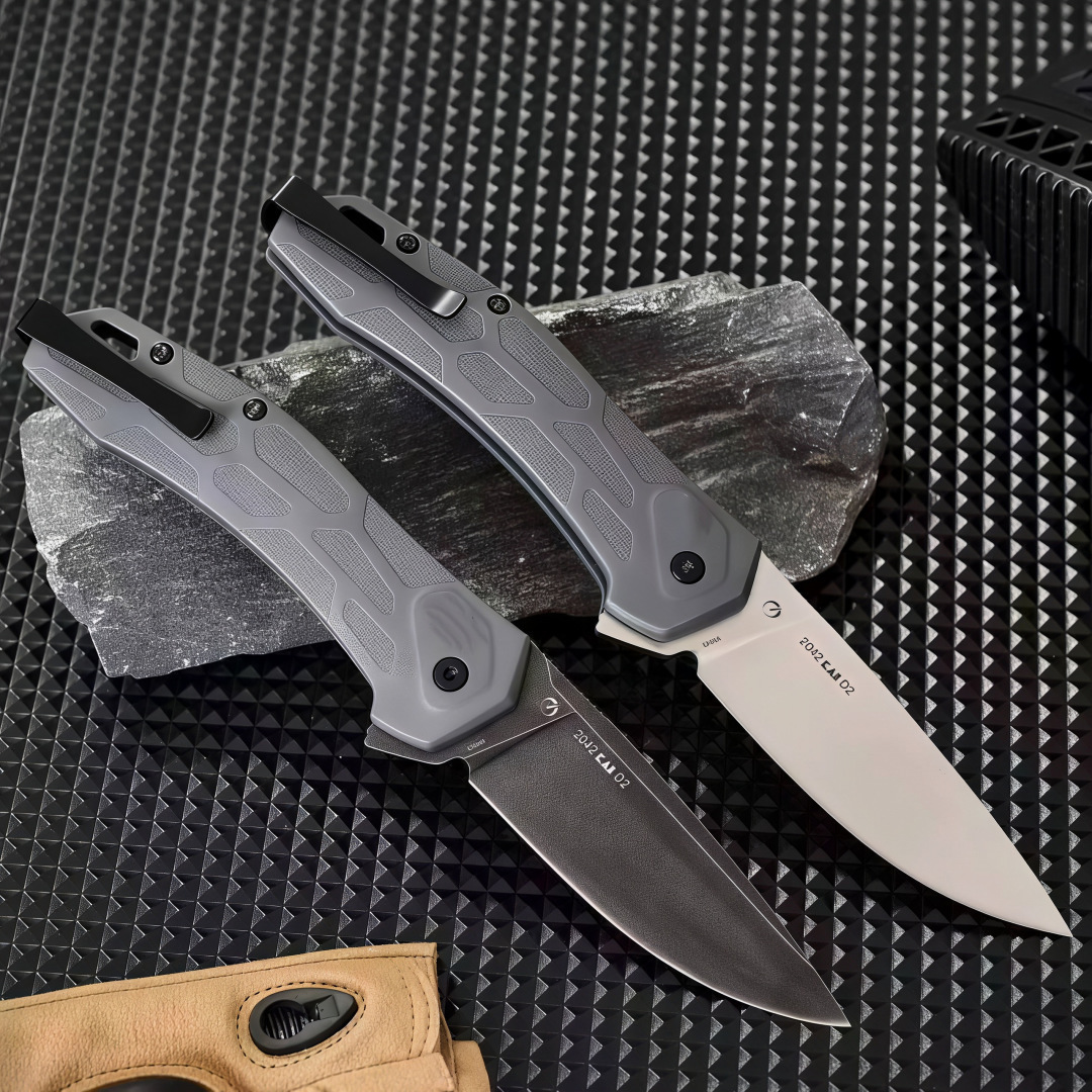 2042 Folding Pocket Knife D2 Blade Nylon Fiberglass Handle Multifunction Fruit Outdoor Camping Knife EDC Defensive Tools