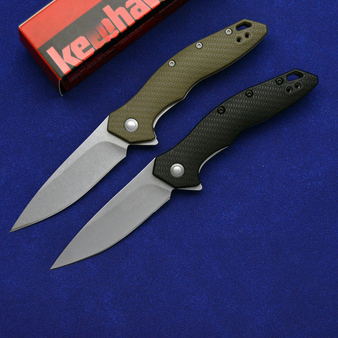 KS 1845 Black & Green Folding Knife, Flipper Assisted Opening, 8Cr13 Blade, Nylon Handle, Outdoor Daily Carry EDC Tool