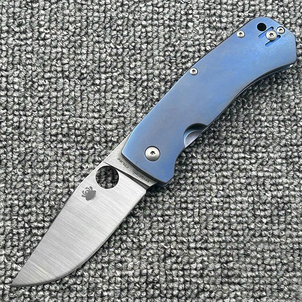 C186 Titanium Alloy Handle Folding High Hardness Outdoor Camping Wilderness Survival Pocket EDC Tool Knife