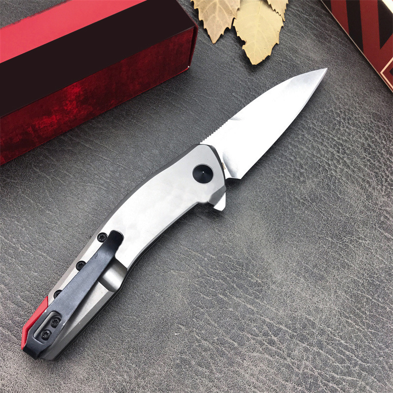 KS 1415 Stainless Steel Anti-Slip Folding Knife 8Cr13Mov Blade 420 Steel Handle Portable EDC Multi-Functional Tool Men's Gift