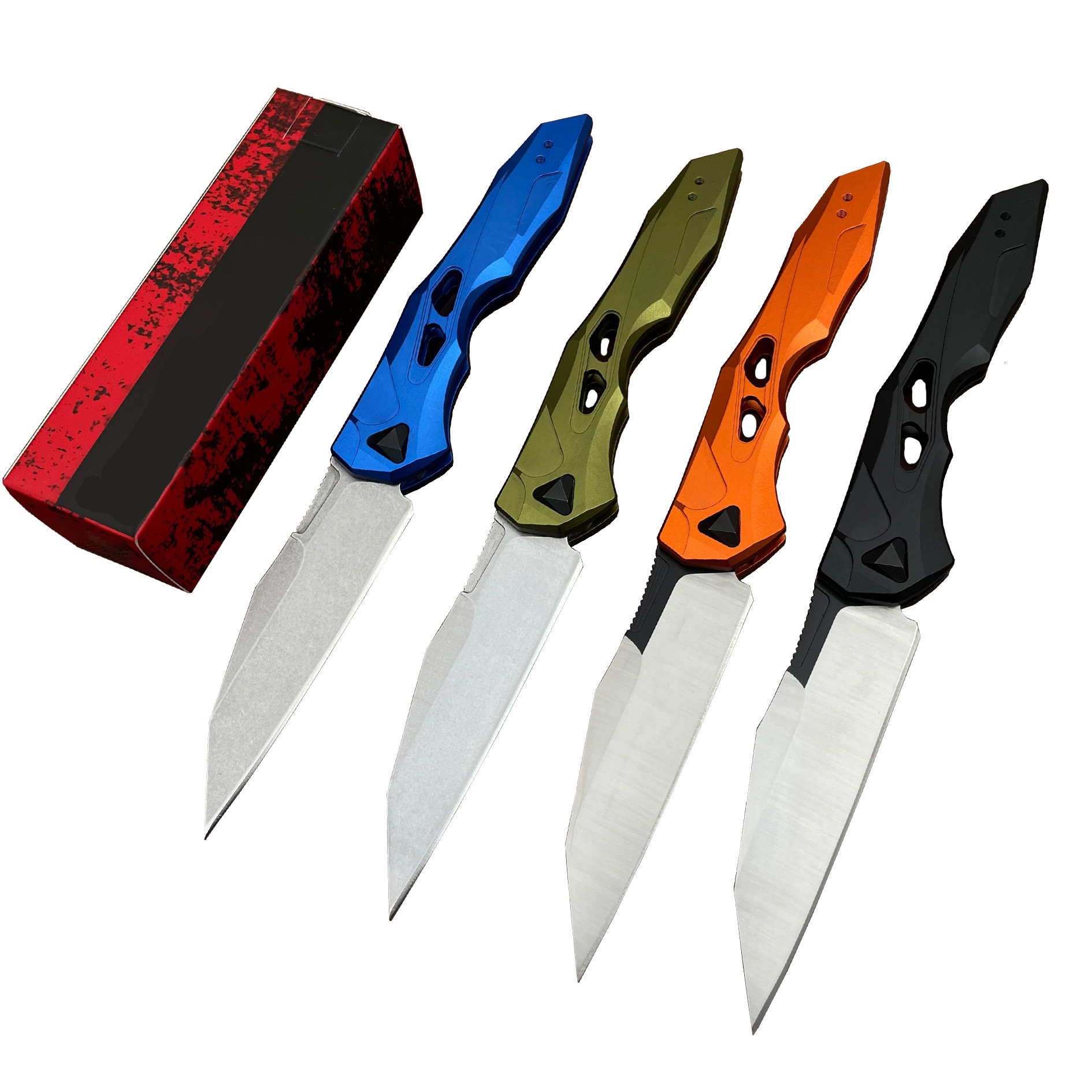 KS7650 Aluminum Knife Outdoor EDC Tool Folding Pocket Knife Hunting Camping Self-Defense Survival knife, Jungle tactical knife