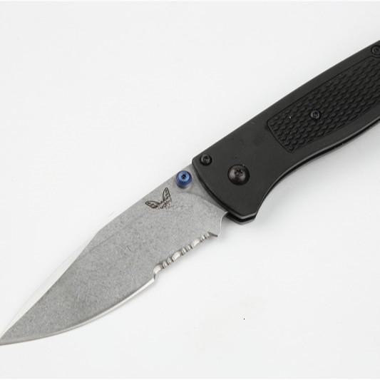 535 Outdoor Folding Knife, Half-Serrated S30V Stone Washed, Sharp and Portable for Wilderness Survival, Camping, EDC Pocket Knife