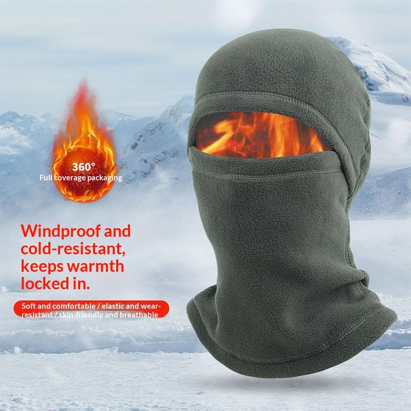 Winter Fleece Balaclava Neck Gaiter Windproof Warm Cycling Face Mask