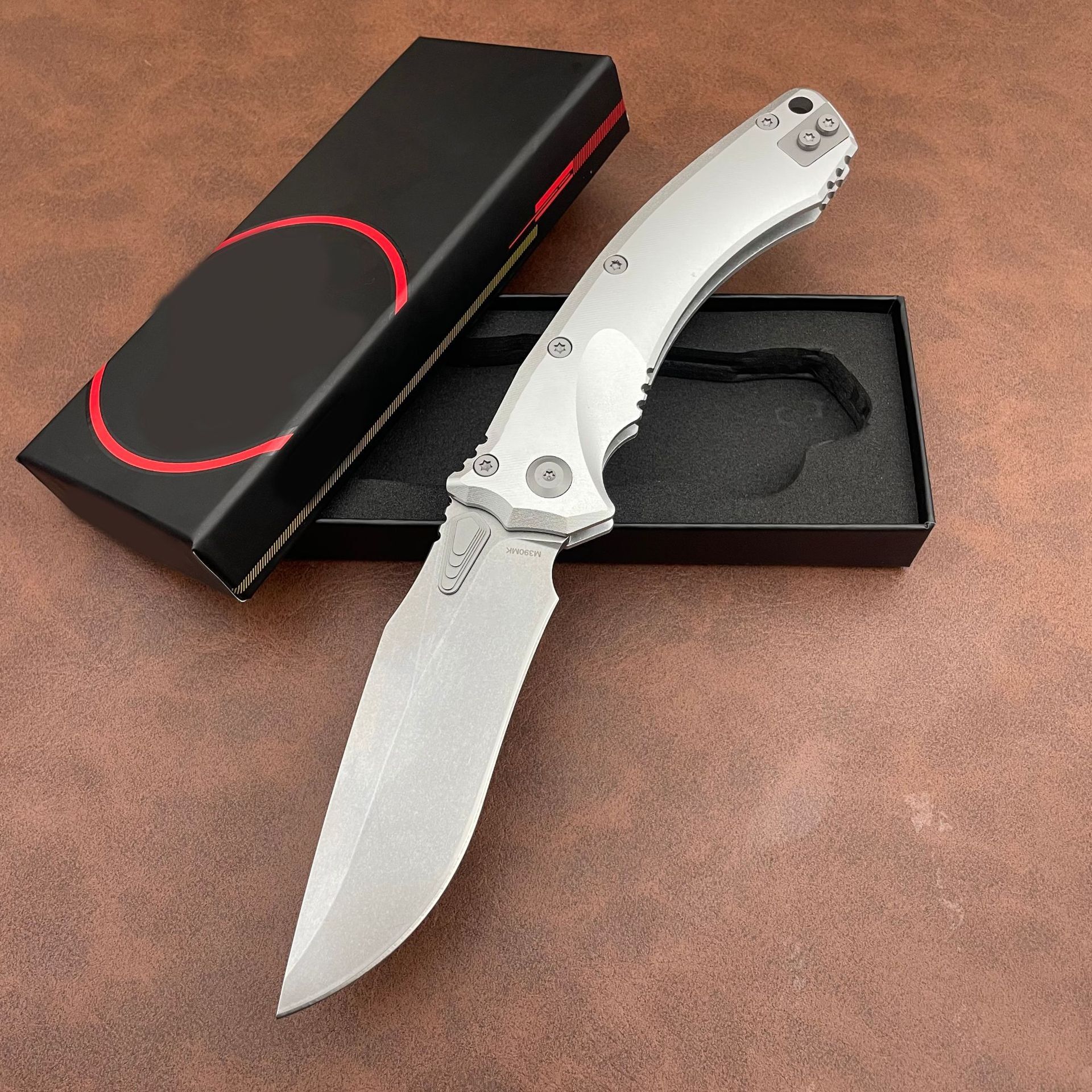 Aluminum Handle Mark M390MK Blade Outdoor Camping Hunting Kitchen Survival EDC Tool Folding Knife