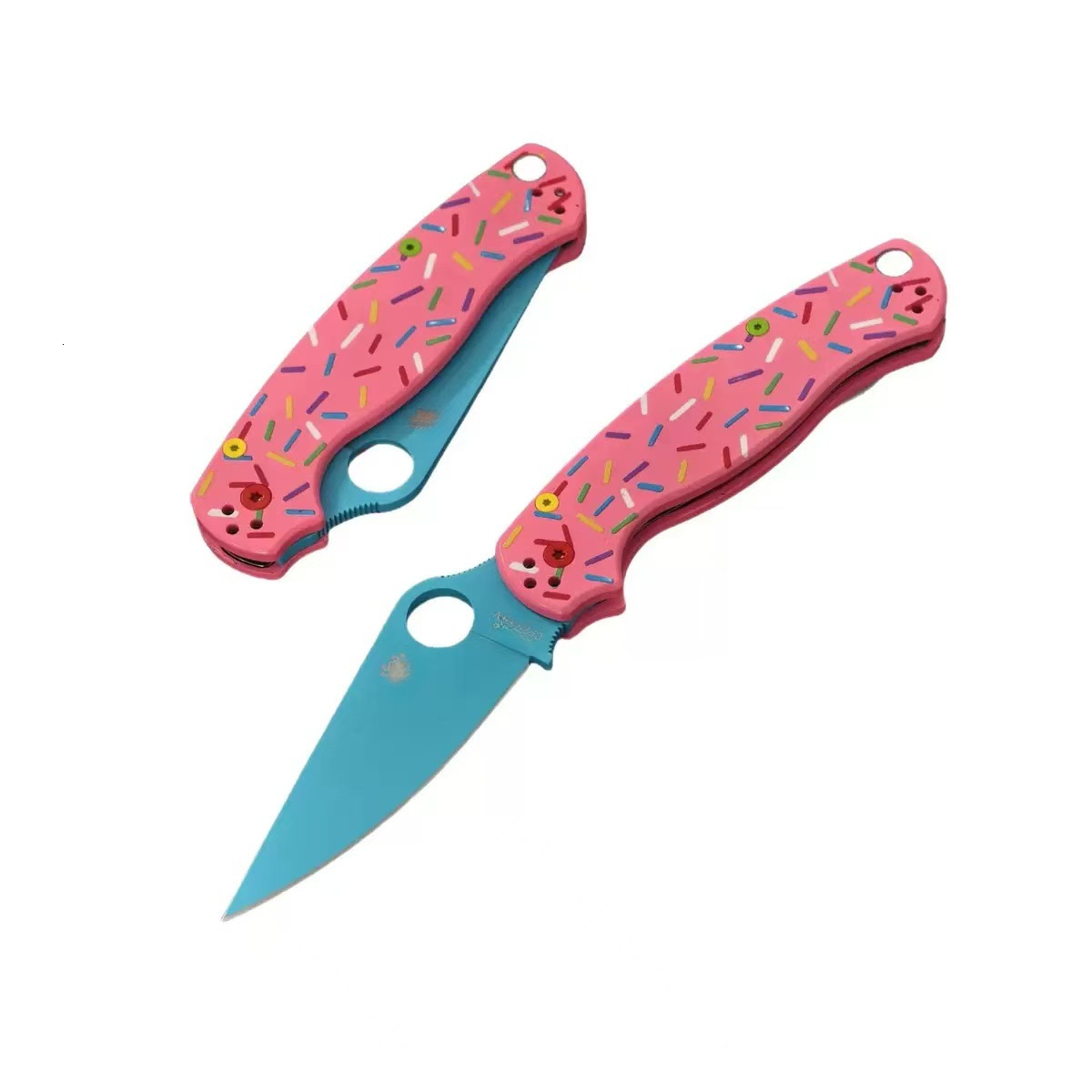 C81 donut folding with aluminum alloy handle, outdoor camping survival knife, high hardness pocket portable knife