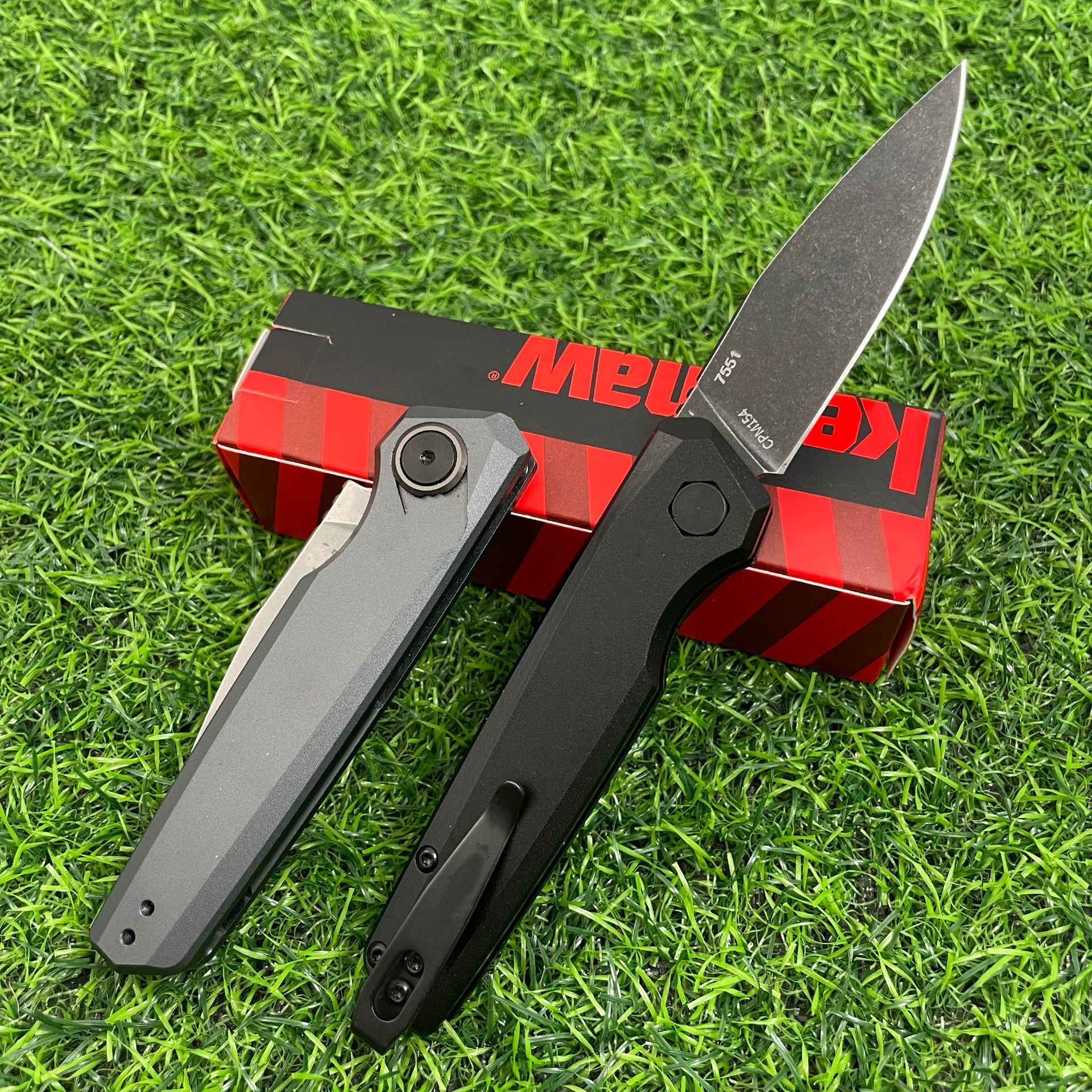 New 7551 Outdoor Camping Folding Knife CPM-154 Blade Aluminum Alloy Handle Pocket Survival Tactical Hunt Utility Knives EDC Tool
