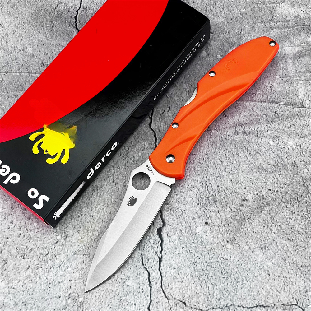C66 Self Defense EDC Folding Knife D2 Blade Nylon Handle Outdoor Hunting Emergency Use Utility Pocket Tools for Men Women