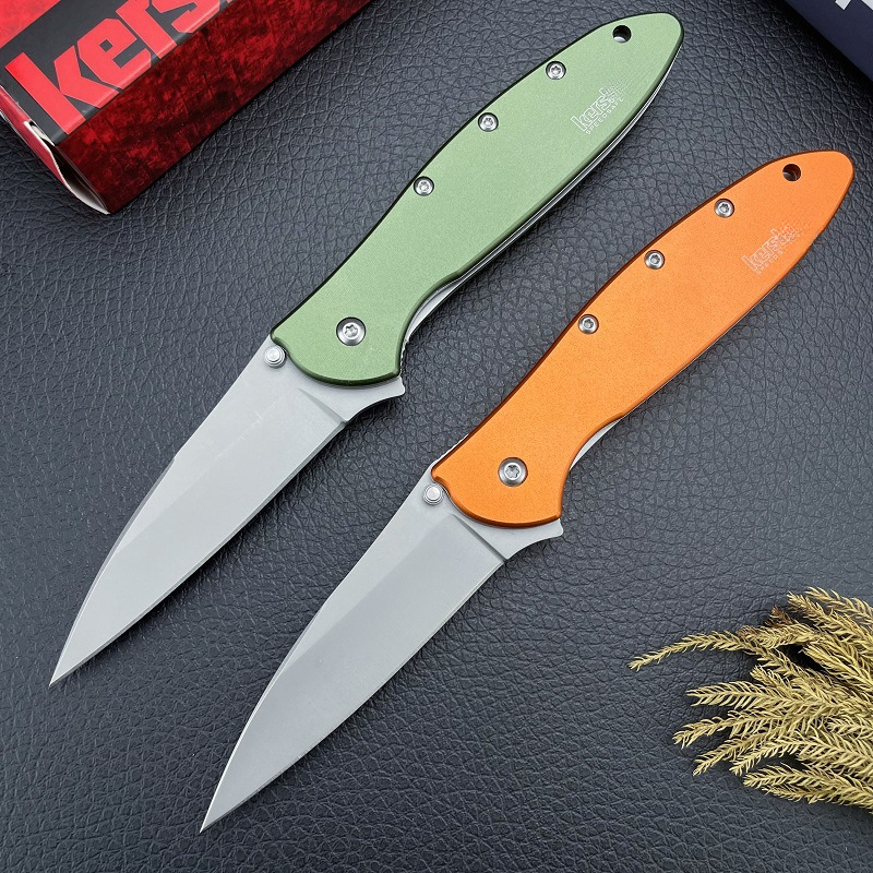 KS 1660 Aluminum Folding Knife 8Cr13Mov Blade EDC Knife Window Breaker Self-Defense Tool Outdoor Fishing Knife Men's Gifts
