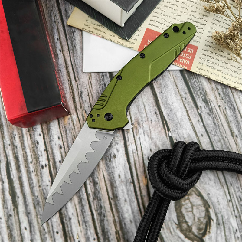 KS 1812 Outdoor folding knife D2 Steel aluminum handle Survival Portable Field knives Camping equipment knives Cutting Tool