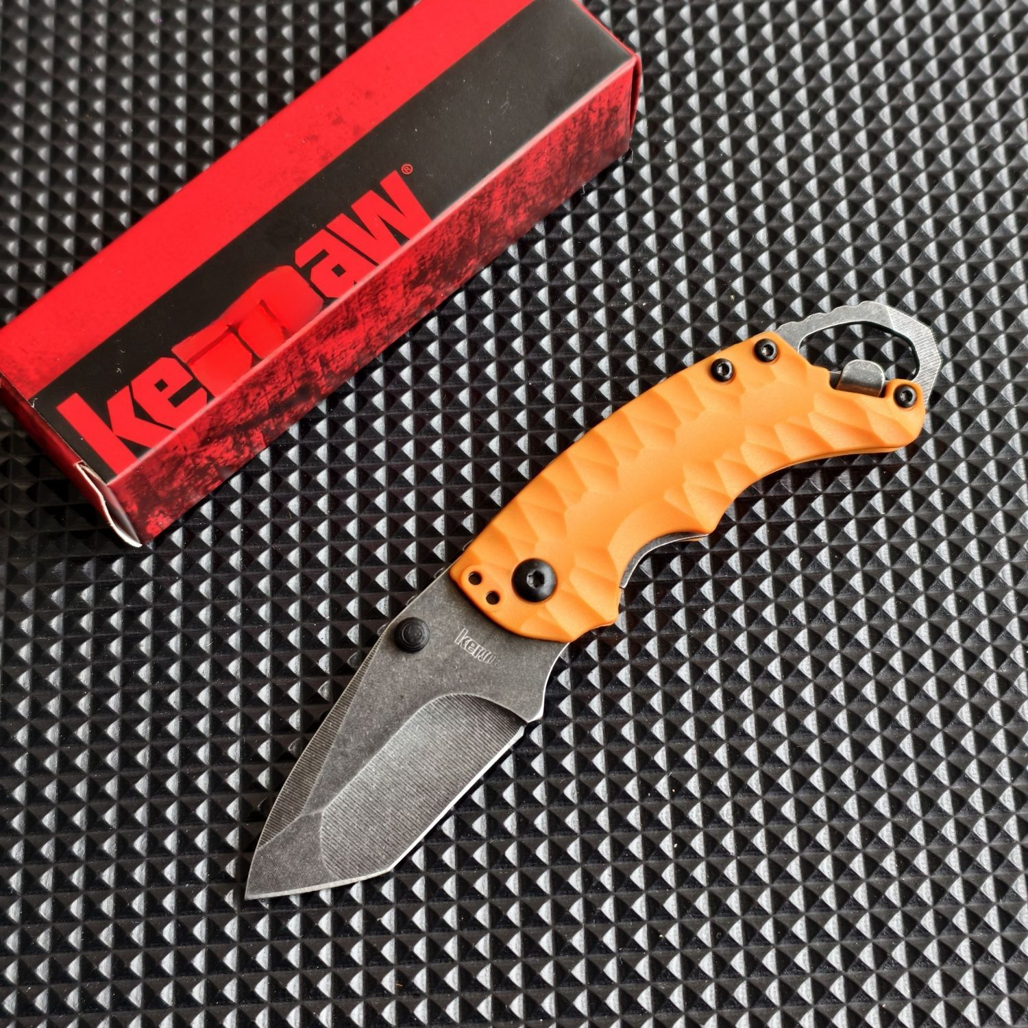 Hot Sale KS 8750 Folding Knife 8Cr13Mov Blade High Quality Nylon Fiber Handle Outdoor Utility Pocket Knife EDC Camping Tools