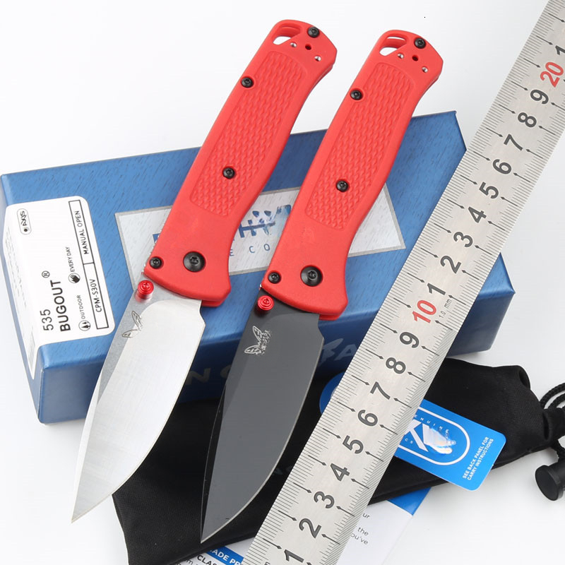BM 535 Bugout EDC Folding Pocket Knife Black/ White Blade Survival Tactical Knife Outdoor Facas Jackknife Hand Tools Rescue