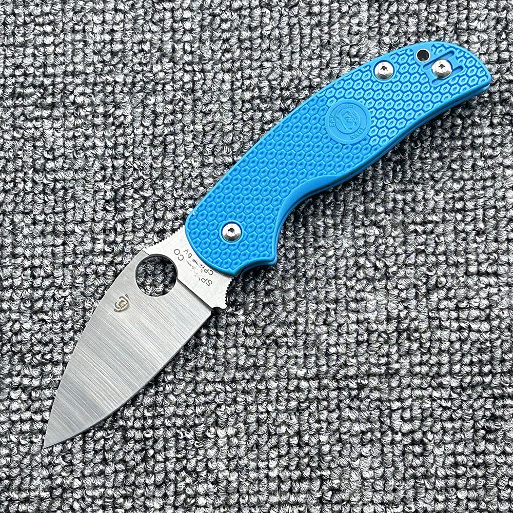 C123 Nylon Handle/Titanium Alloy Handle Folding High Hardness Outdoor Camping Wilderness Survival Tool Knife