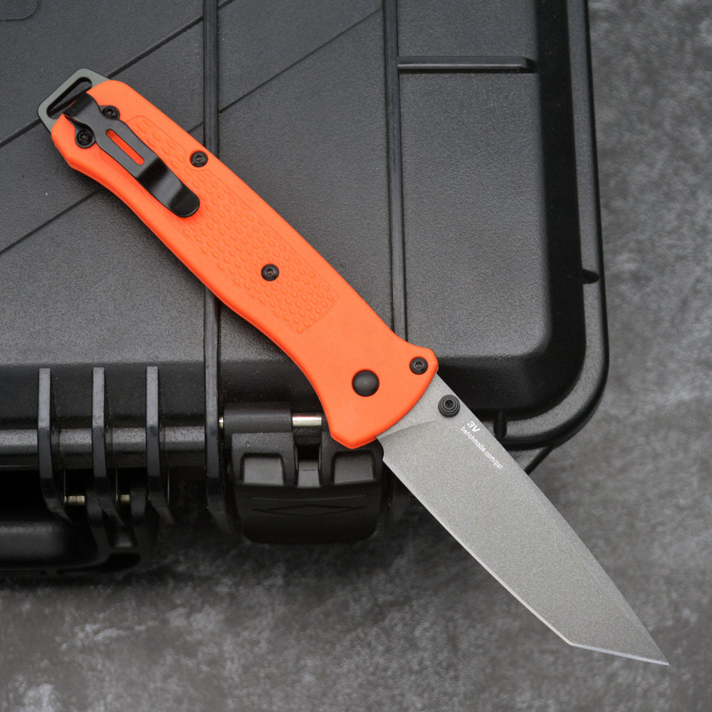 537 Bailout BM Knife Self Defense Pocket Knives Outdoor EDC Survival Flipper Folding Knife Camping Hunting Tool Nylon Handle
