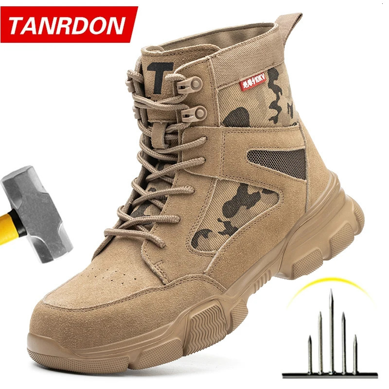 Sneakers Indestructible Shoes Work Safety Shoes With Steel Toe Cap Puncture-Proof Male Security Protective Shoes Tactical Boots 260427